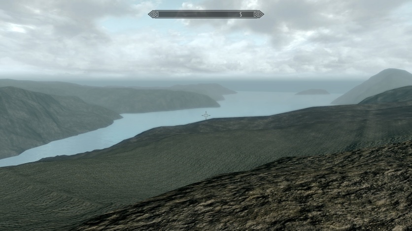 A view down one of the southern fjords. The heightmap is complete and imported at this point.